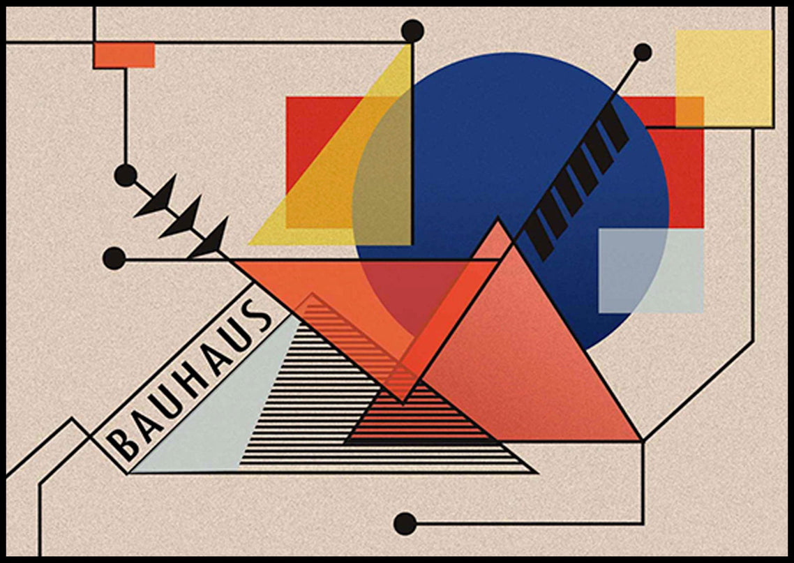 Geometric Bauhaus No 2 Poster