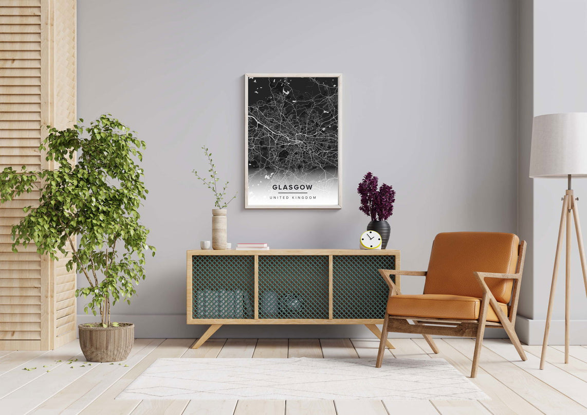 Glasgow Map Poster