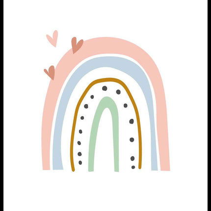 Hearts with Rainbow