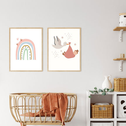 Hearts with Rainbow