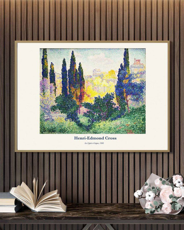 Henri-Edmond Cross - Les Cyprès à Cagnes Poster