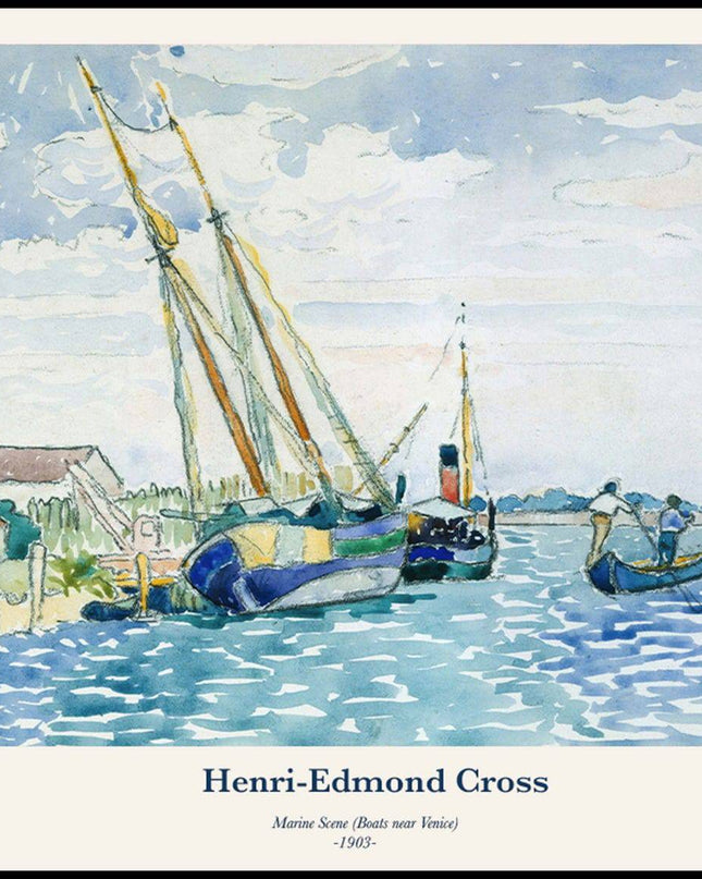 Henri-Edmond Cross - Marine Scene Poster