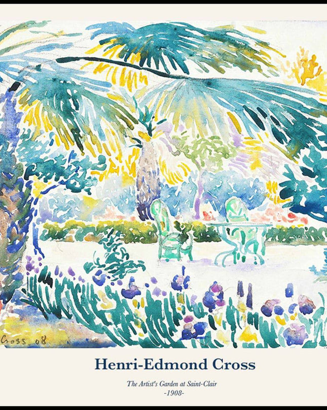 Henri-Edmond Cross - The Artists's Garden at Saint-Clair Poster