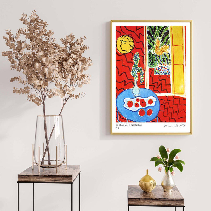 Henri Matisse - Red Interior 'Still Life on a Blue Table' Poster