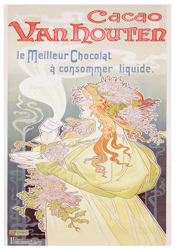 Henri Privat-Livemont - Cacao Van Houten Poster