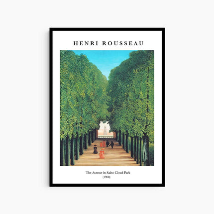 Henri Rousseau - The Avenue in Saint-Cloud Park Poster