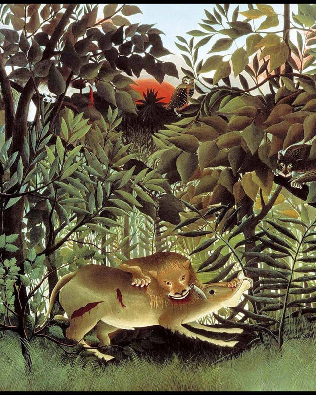 Henri Rousseau - The Hungry Lion Throws Itself on the Antelope