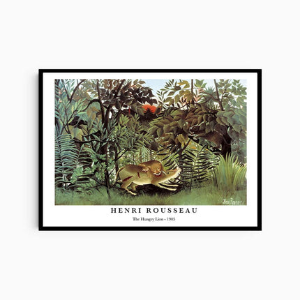 Henri Rousseau - The Hungry of Lion Poster