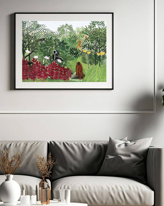 Henri Rousseau - Tropical Forest with Monkeys