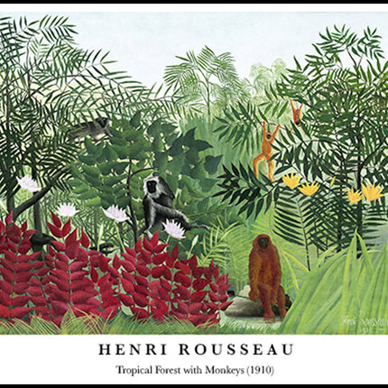 Henri Rousseau - Tropical Forest with Monkeys Poster