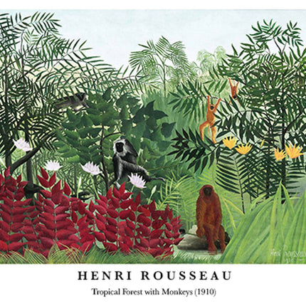 Henri Rousseau - Tropical Forest with Monkeys Poster