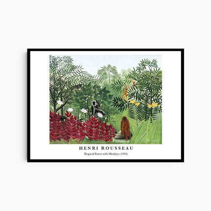 Henri Rousseau - Tropical Forest with Monkeys Poster