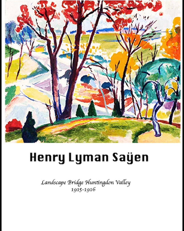 Henry Lyman Saÿen - Landscape Bridge Huntingdon Valley Poster