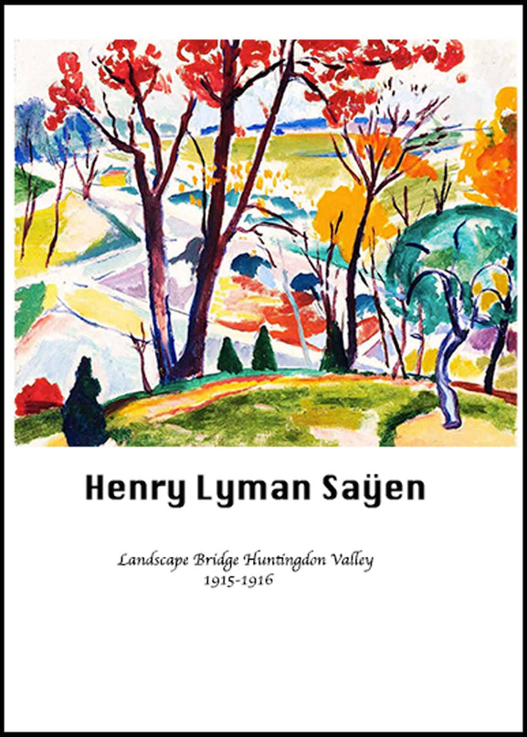 Henry Lyman Saÿen - Landscape Bridge Huntingdon Valley Poster
