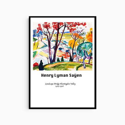 Henry Lyman Saÿen - Landscape Bridge Huntingdon Valley Poster
