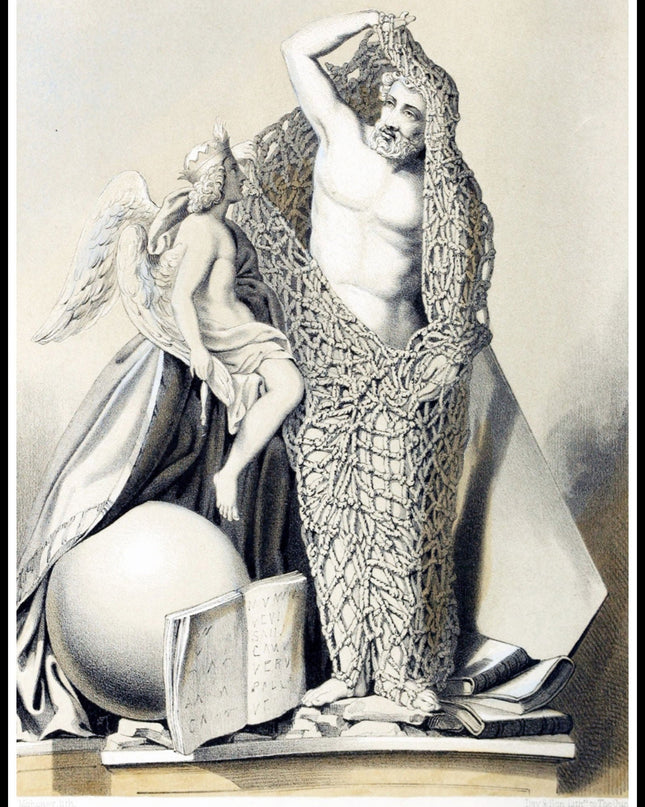 Henry Noel Humphreys - Man escaping from the net of sin, Naples Poster