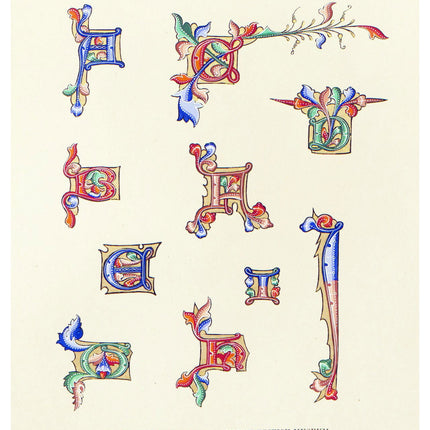 Henry Shaw - Alphabets numerals, and devices of the middle ages Pl. 17 Poster
