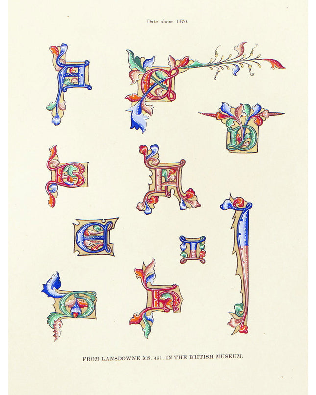 Henry Shaw - Alphabets numerals, and devices of the middle ages Pl. 17 Poster