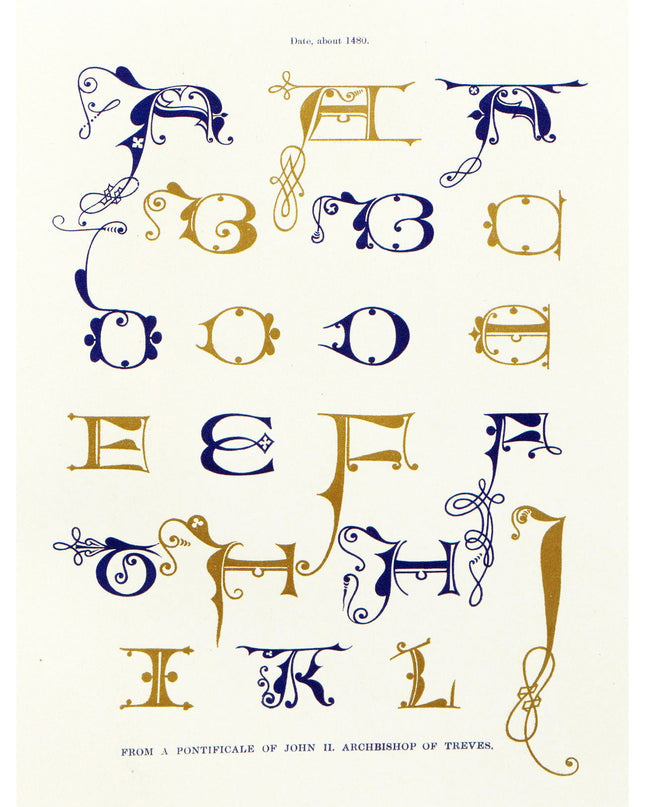 Henry Shaw - Alphabets numerals, and devices of the middle ages Pl. 22 Poster