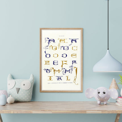 Henry Shaw - Alphabets numerals, and devices of the middle ages Pl. 22 Poster