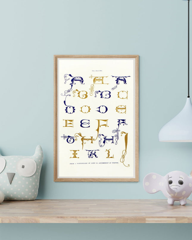 Henry Shaw - Alphabets numerals, and devices of the middle ages Pl. 22 Poster