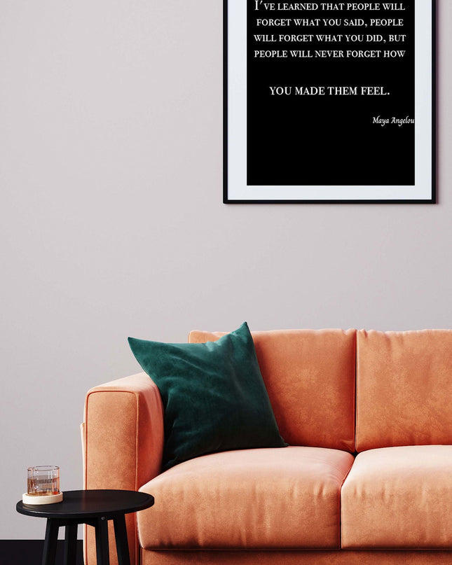 I've learned that people will forget what you said...Poster