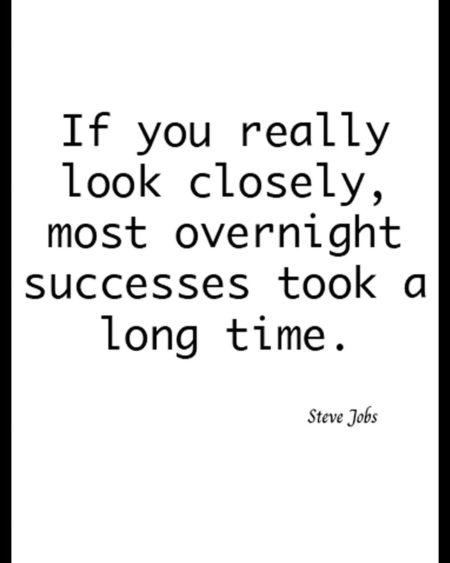 If You Look Really Look Closely, Most Overnight Successes Took A Long Time Poster