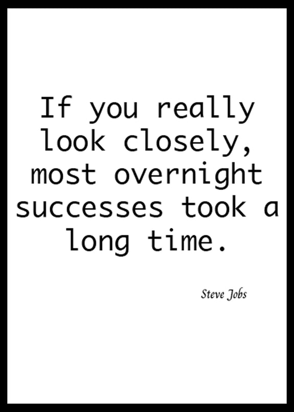 If You Look Really Look Closely, Most Overnight Successes Took A Long Time Poster