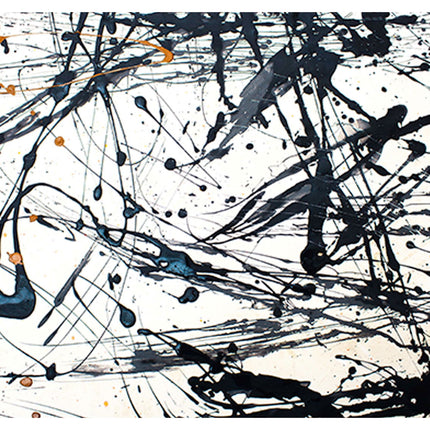 Jackson Pollock Inspired Black Liquid Splash Poster