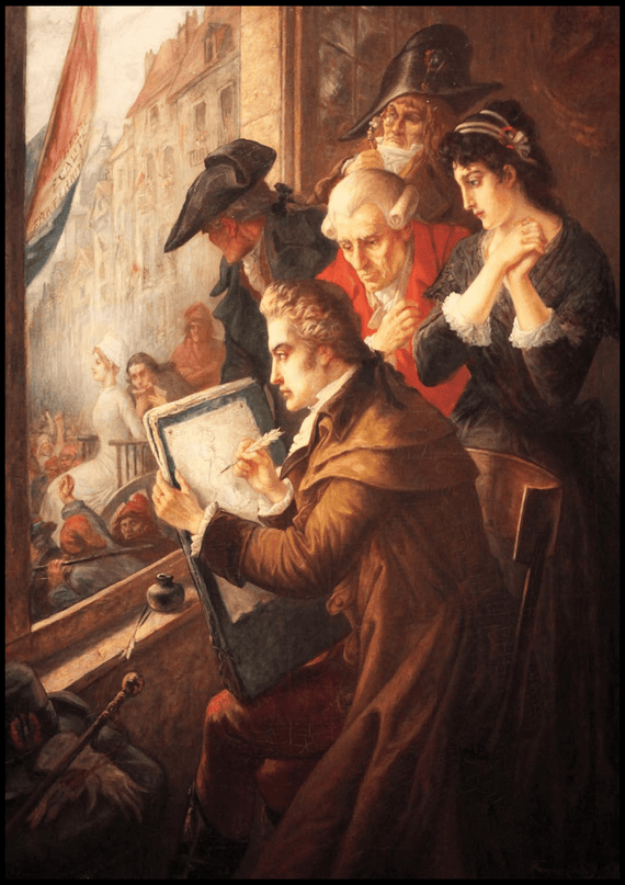 Jacques-Louis David - Le Peintre David dessinant Marie-Antoinette conduite au Supplice