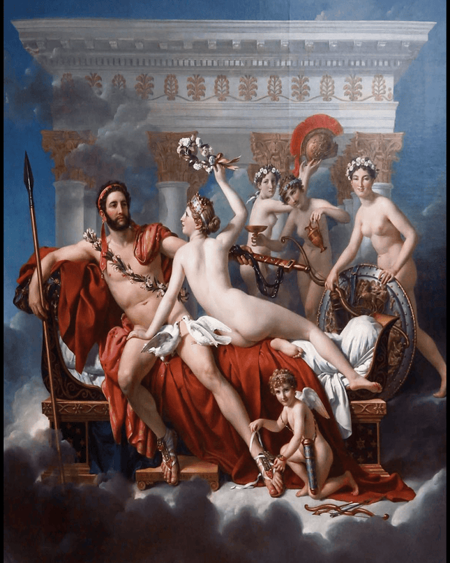 Jacques-Louis David - Mars Being Disarmed by Venus
