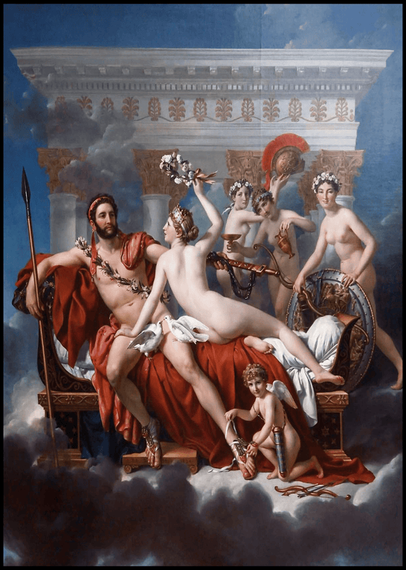Jacques-Louis David - Mars Being Disarmed by Venus