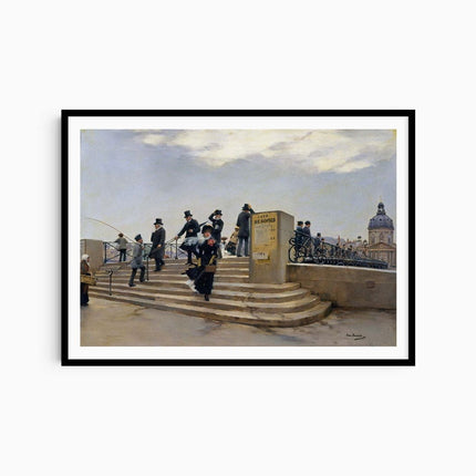 Jean Béraud - A Windy Day on The Pont des Arts