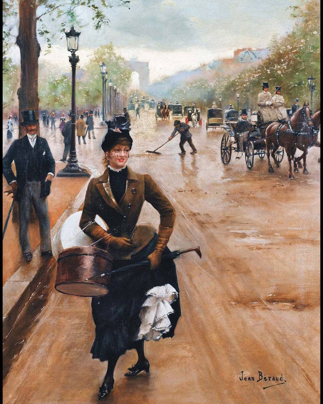 Jean Béraud - La Modiste Sur Les Champs Elysées