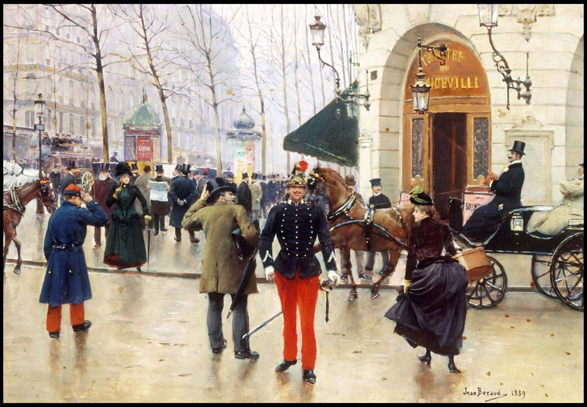 Jean Béraud - Le Boulevard des Capucines et le Théâtre du Vaudeville