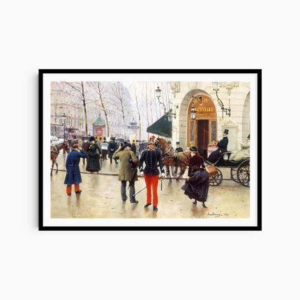 Jean Béraud - Le Boulevard des Capucines et le Théâtre du Vaudeville