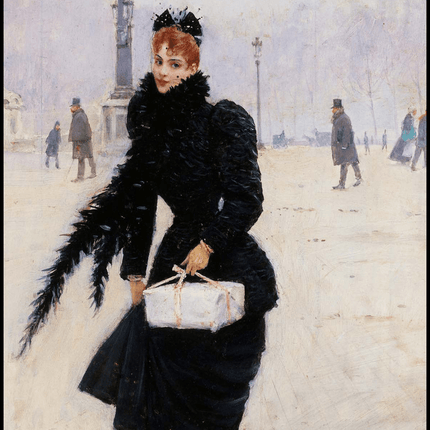 Jean Béraud - Parisienne sur la Place de la Concorde