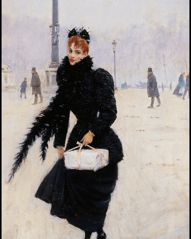 Jean Béraud - Parisienne sur la Place de la Concorde