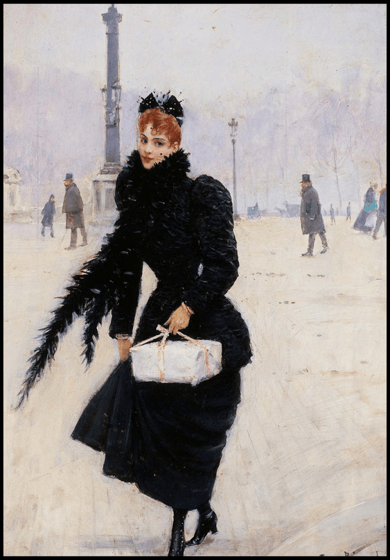 Jean Béraud - Parisienne sur la Place de la Concorde