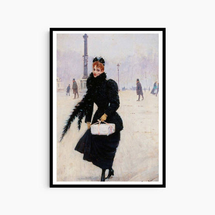 Jean Béraud - Parisienne sur la Place de la Concorde