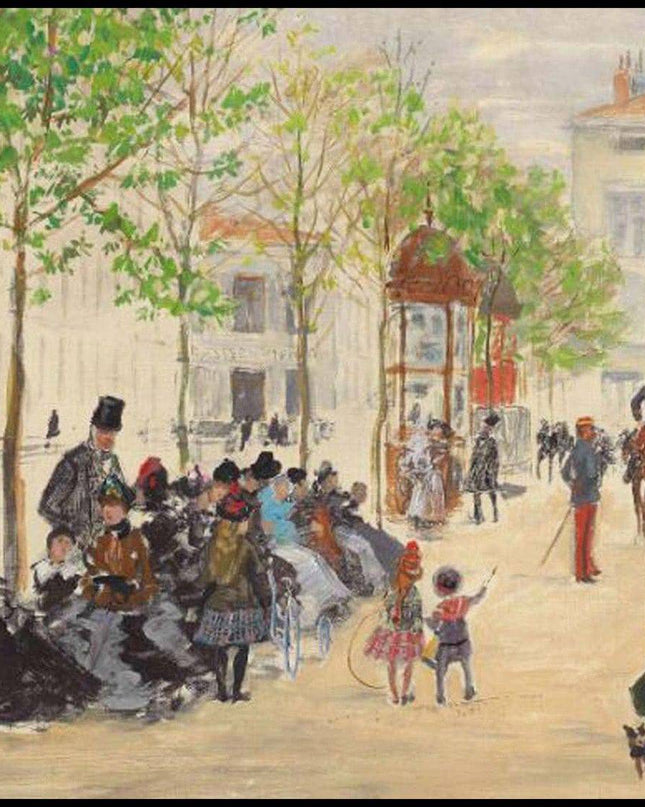 Jean Francois Raffaelli - La Place Monge à Paris