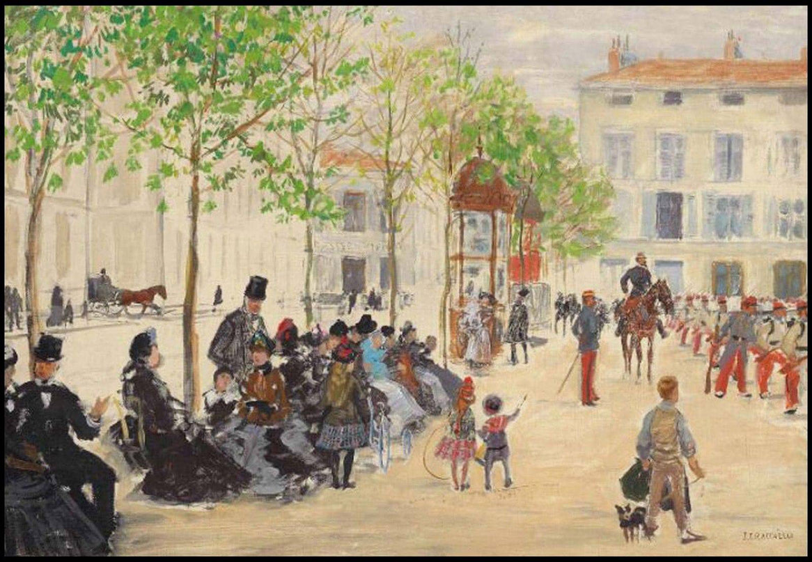 Jean Francois Raffaelli - La Place Monge à Paris