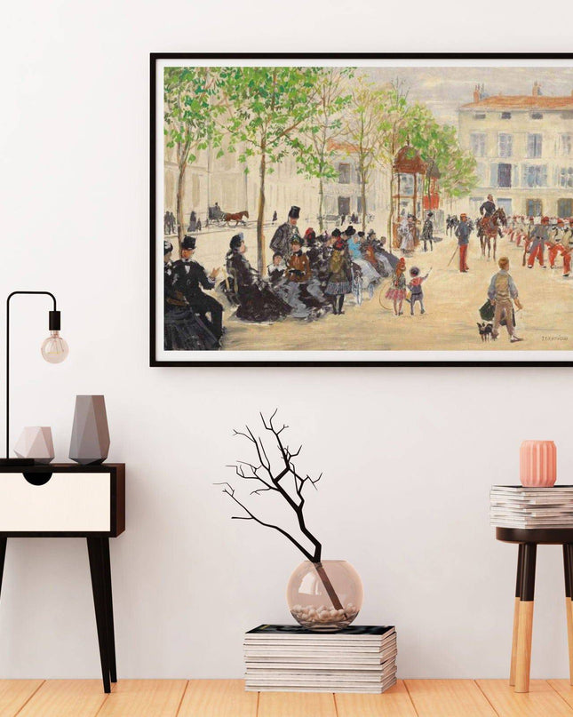 Jean Francois Raffaelli - La Place Monge à Paris
