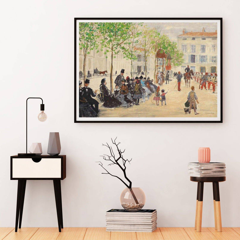 Jean Francois Raffaelli - La Place Monge à Paris