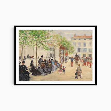 Jean Francois Raffaelli - La Place Monge à Paris