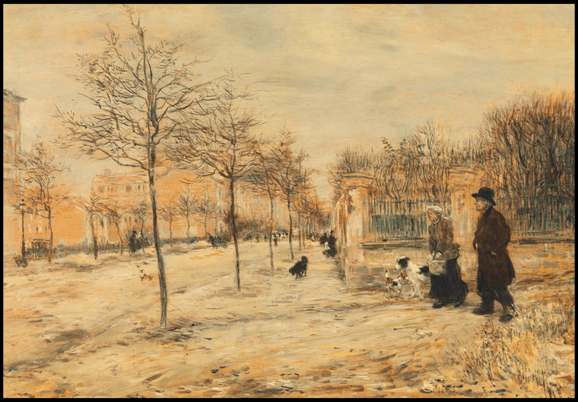 Jean Francois Raffaelli - Street Scene-Winter