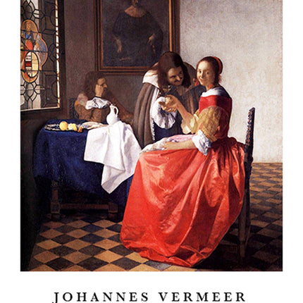 Johannes Vermeer - A Lady and Two Gentleman Poster