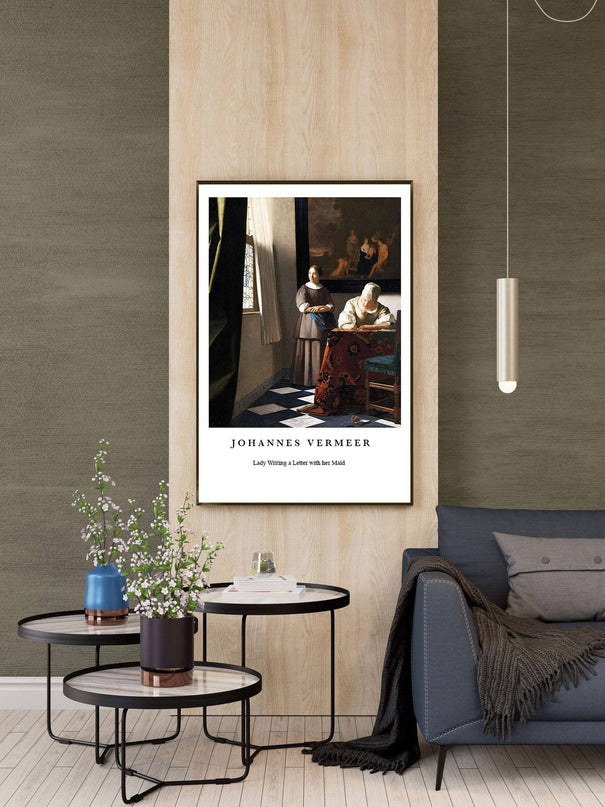 Johannes Vermeer poster - Lady Writing a Letter with her Maid Poster
