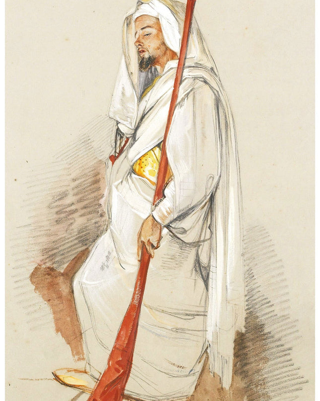 John Frederick Lewis - Study Of A Man Wearing North African Dress
