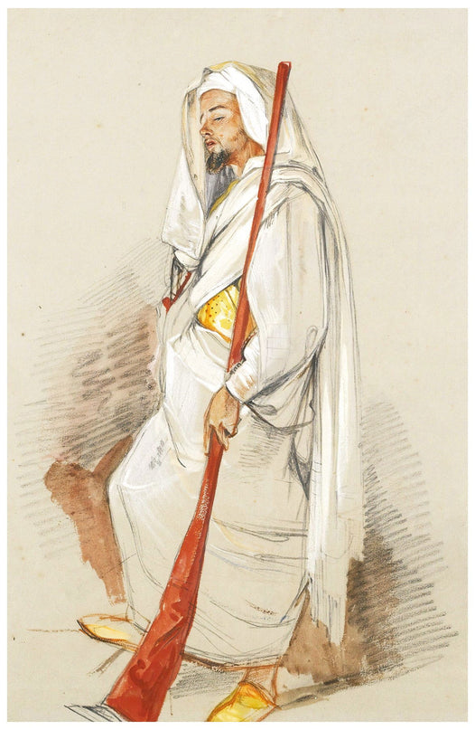 John Frederick Lewis - Study Of A Man Wearing North African Dress